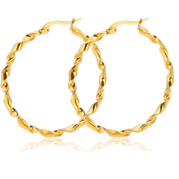 LACEY STAINLESS STEEL HOOPS