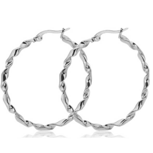 LACEY STAINLESS STEEL HOOPS