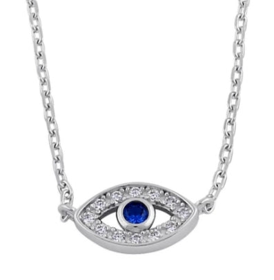 BLUE SPINEL EVIL EYE NECKLACE