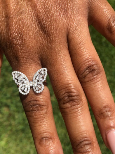 BLINGY BUTTERFLY RING