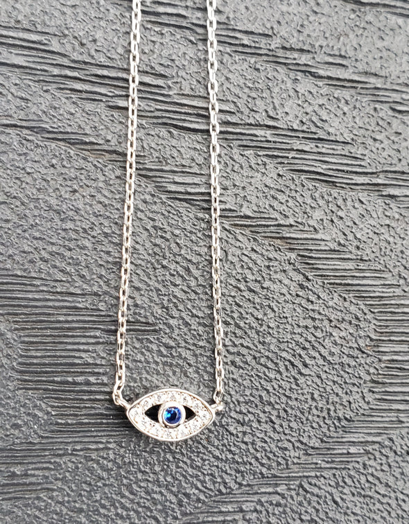 BLUE SPINEL EVIL EYE NECKLACE