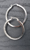 WIDE CRYSTAL HOOPS